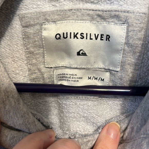 Quicksilver Gray Hoodie size M - Picture 5 of 6